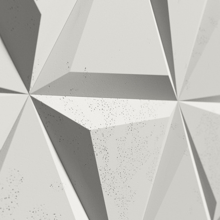 Płyta betonowa na ścianę 3D PB36 520x600x30, zgaszona biel B0, beton architektoniczny
