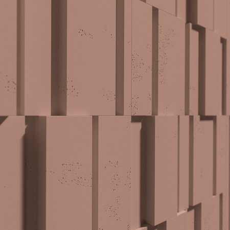 Płyta betonowa na ścianę 3D PB13 1200x600x40, brudny róż CL07, beton architektoniczny