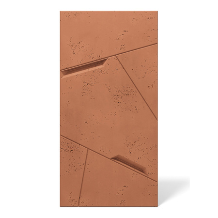 Płyta betonowa na ścianę 3D PB18B 1200x600x38, terakota CL01; wzór B, beton architektoniczny