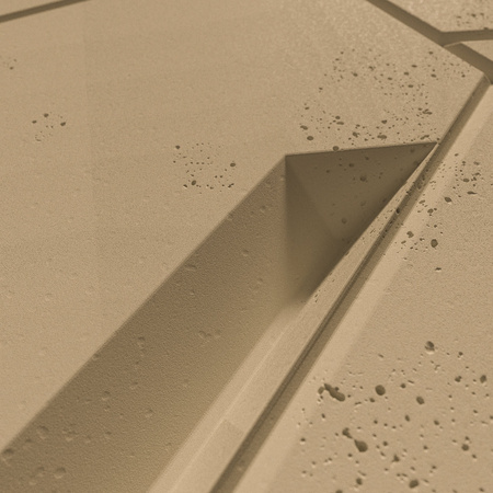 Płyta betonowa na ścianę 3D PB18 1200x600x38, miodowy CL03, beton architektoniczny