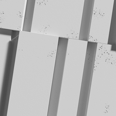 Płyta betonowa na ścianę 3D PB13 1200x600x40, jasnoszary S50, beton architektoniczny