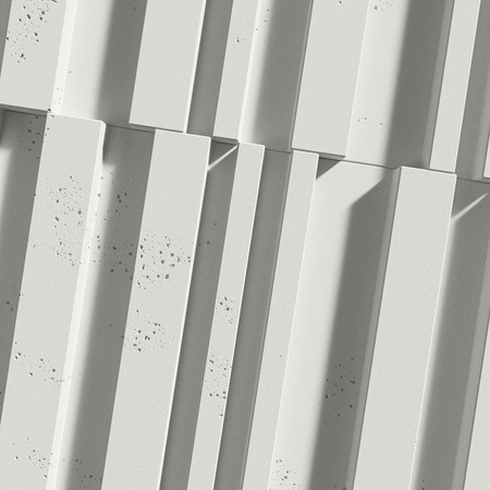 Płyta betonowa na ścianę 3D PB42 1350x600x30,, biały B0, beton architektoniczny