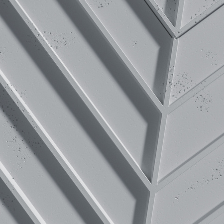 Płyta betonowa na ścianę 3D PB45 1188x600x25, szary S96, beton architektoniczny