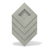 Płyta betonowa na ścianę 3D PB21 1050x600x45, zgaszona zieleń CL09, beton architektoniczny