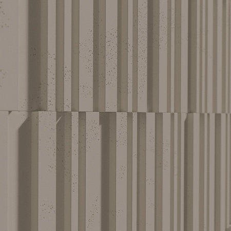 Płyta betonowa na ścianę 3D PB42 1350x600x30, szarobeżowy CL05, beton architektoniczny