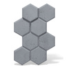 Płyta betonowa na ścianę 3D PB01 975x650x35, antracytowy B08, beton architektoniczny