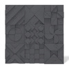 Płyta betonowa na ścianę 3D PB12B 600x600x40, czarny B15; wzór B, beton architektoniczny