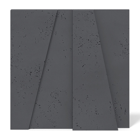 Płyta betonowa na ścianę 3D PB10 600x600x40, czarny B15, beton architektoniczny