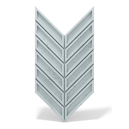 Płyta betonowa na ścianę 3D PB50 1156x600x20, jasny błękit CL06, beton architektoniczny