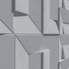 Płyta betonowa na ścianę 3D PB26B 600x600x45, szary S96, wzór B, beton architektoniczny