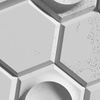 Płyta betonowa na ścianę 3D PB01 975x650x35, jasnoszary S50, beton architektoniczny