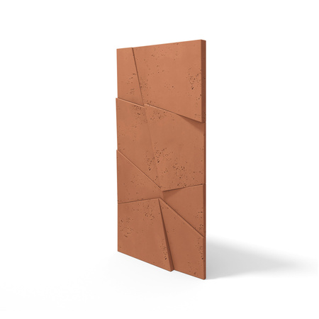 Płyta betonowa na ścianę 3D PB05B 1200x600x48, terakota CL01, wzór B, beton architektoniczny