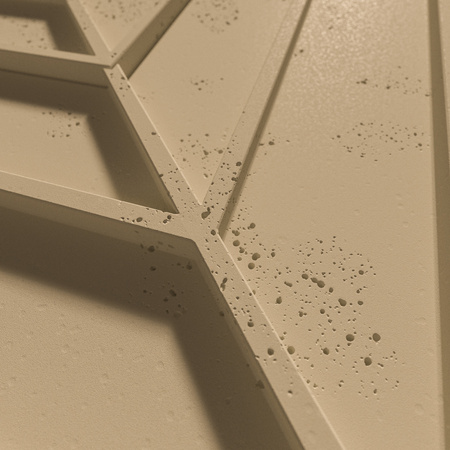 Płyta betonowa na ścianę 3D PB45 1188x600x25, miodowy CL03, beton architektoniczny