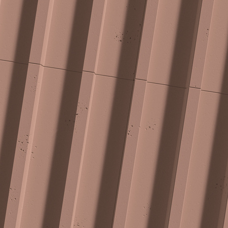 Płyta betonowa na ścianę 3D PB40 1350x510x30, brudny róż CL07, beton architektoniczny