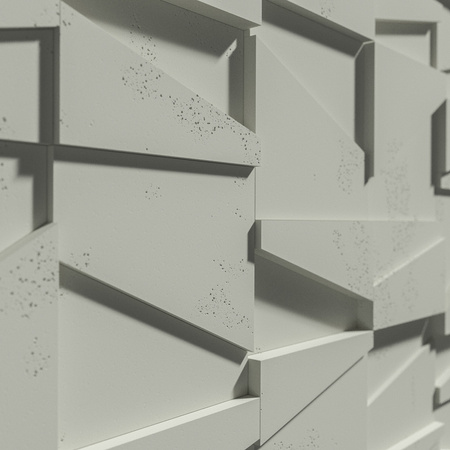 Płyta betonowa na ścianę 3D PB09 1200x600x45, pistacjowy CL08, beton architektoniczny