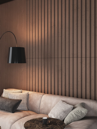 Płyta betonowa na ścianę 3D PB57 1350x460x30, kaszmirowy CL04, beton architektoniczny