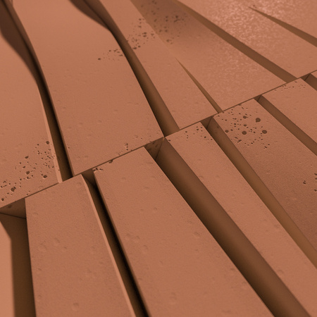 Płyta betonowa na ścianę 3D PB03 1000x500x32, terakota CL01, beton architektoniczny