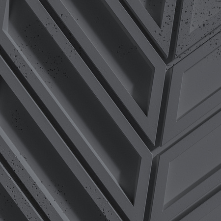 Płyta betonowa na ścianę 3D PB50 1156x600x20, czarny B15, beton architektoniczny