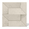 Płyta betonowa na ścianę 3D PB26A 600x600x45, kość słoniowa KS; wzór A, beton architektoniczny