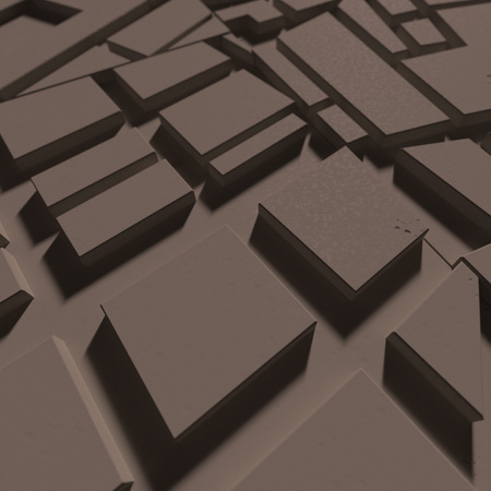 Płyta betonowa na ścianę 3D PB71F 600x600x22, czekoladowy CL02; wzór F, beton architektoniczny