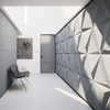 Płyta betonowa na ścianę 3D PB36 520x600x30, szary S96, beton architektoniczny