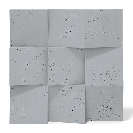 Płyta betonowa na ścianę 3D PB15 600x600x40, szary S96, beton architektoniczny