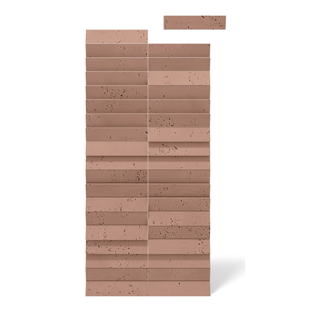 Płyta betonowa na ścianę 3D PB69 5x22,6x2, brudny róż CL07, beton architektoniczny