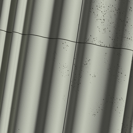 Płyta betonowa na ścianę 3D PB58 1350x560x34, zgaszona zieleń CL09, beton architektoniczny