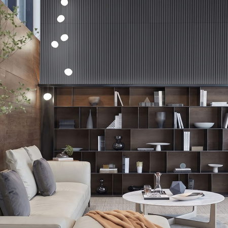 Płyta betonowa na ścianę 3D PB38 1350x480x30, czarny B15, beton architektoniczny
