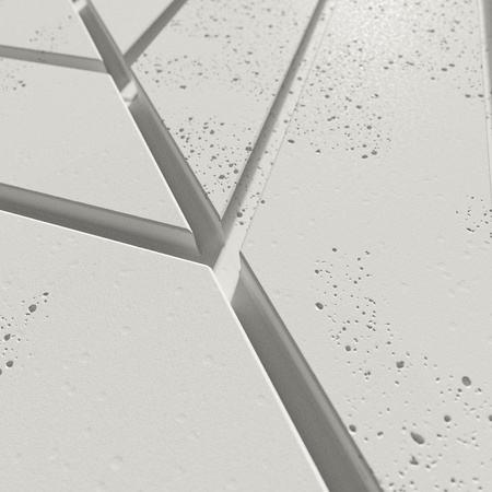 Płyta betonowa na ścianę 3D PB44 1188x600x25, zgaszona biel B0, beton architektoniczny