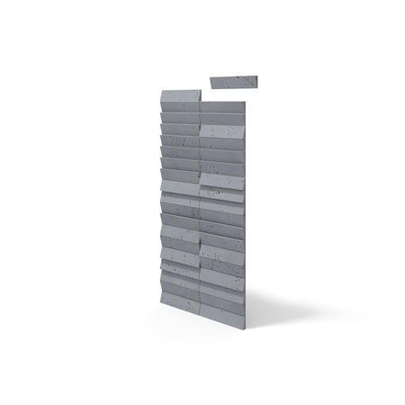 Płyta betonowa na ścianę 3D PB69 5x22,6x2, antracytowy B08, beton architektoniczny