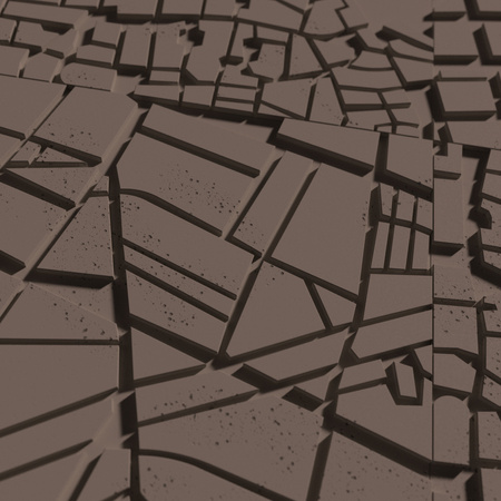 Płyta betonowa na ścianę 3D PB71F 600x600x22, czekoladowy CL02; wzór F, beton architektoniczny