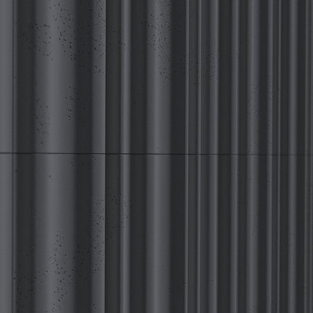 Płyta betonowa na ścianę 3D PB58 1350x560x34, czarny B15, beton architektoniczny
