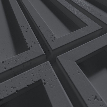 Płyta betonowa na ścianę 3D PB66A 1350x430x22, czarny B15; wzór A, beton architektoniczny