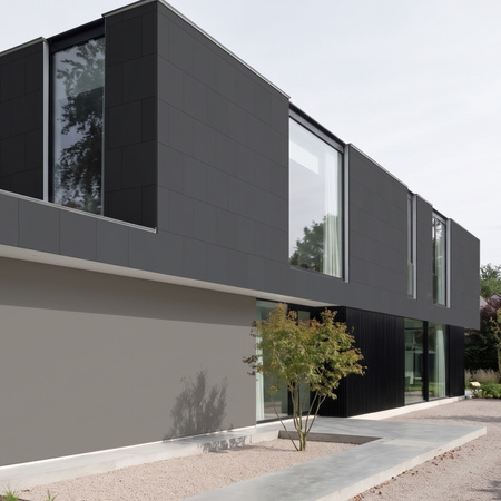 Płyta betonowa na ścianę 2D PA03 600x600x10, czarny B15, beton architektoniczny