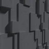 Płyta betonowa na ścianę 3D PB11 1200x600x40, czarny B15; wzór A, beton architektoniczny