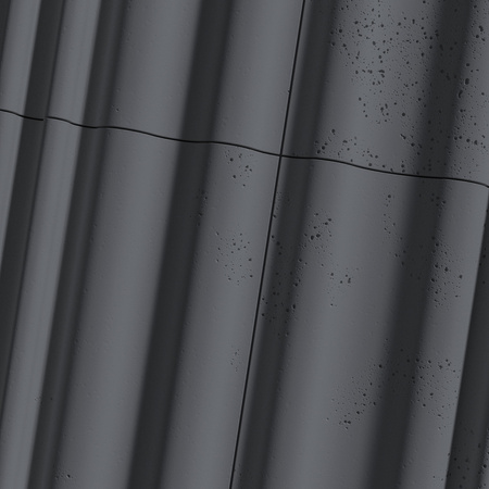 Płyta betonowa na ścianę 3D PB58 1350x560x34, czarny B15, beton architektoniczny