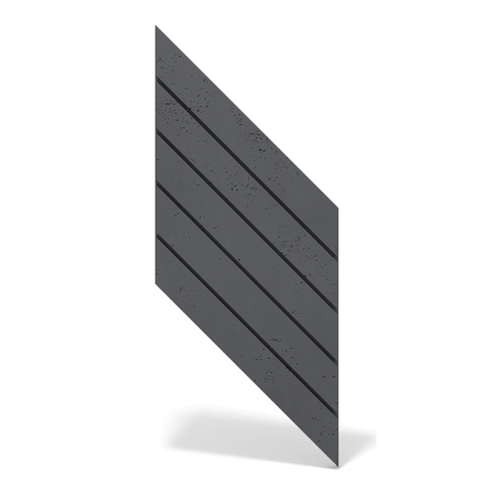Płyta betonowa na ścianę 3D PB43 1210x500x25, czarny B15, beton architektoniczny