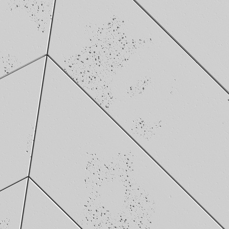 Płyta betonowa na ścianę 3D PB35 455x120x20, jasnoszary S50, lewy, beton architektoniczny