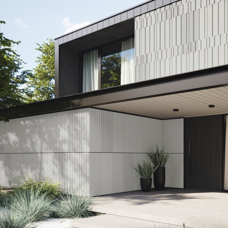 Płyta betonowa na ścianę 3D PB13 1200x600x40, zgaszona biel B0, beton architektoniczny
