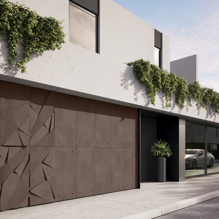 Płyta betonowa na ścianę 3D PB05C 1200x600x48, czekoladowy CL02, wzór C, beton architektoniczny