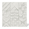 Płyta betonowa na ścianę 3D PB12B 600x600x40, zgaszona biel B0; wzór B, beton architektoniczny