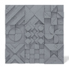 Płyta betonowa na ścianę 3D PB12B 600x600x40, antracytowy B08; wzór B, beton architektoniczny