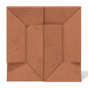Płyta betonowa na ścianę 3D PB26B 600x600x45, terakota CL01, wzór B, beton architektoniczny