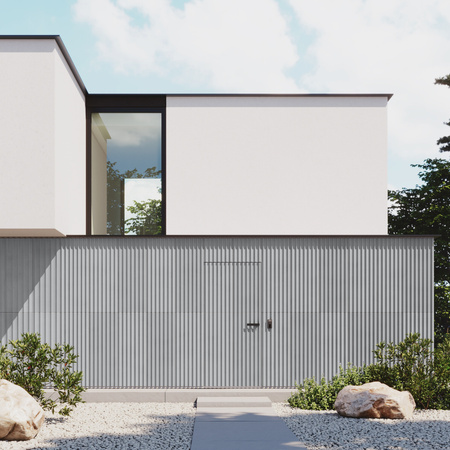 Płyta betonowa na ścianę 3D PB59 1350x500x35, szary S96, beton architektoniczny