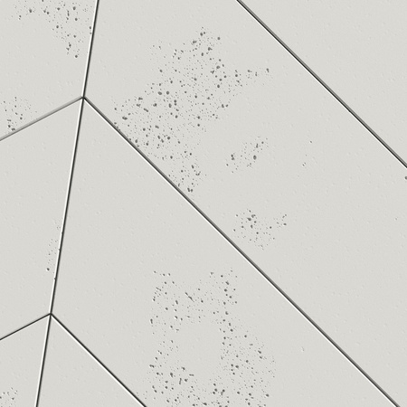 Płyta betonowa na ścianę 3D PB35 455x120x20, zgaszona biel B0, lewy, beton architektoniczny