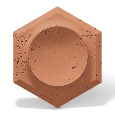 Płyta betonowa na ścianę 3D PB01D 260x300x37, terakota CL01, beton architektoniczny