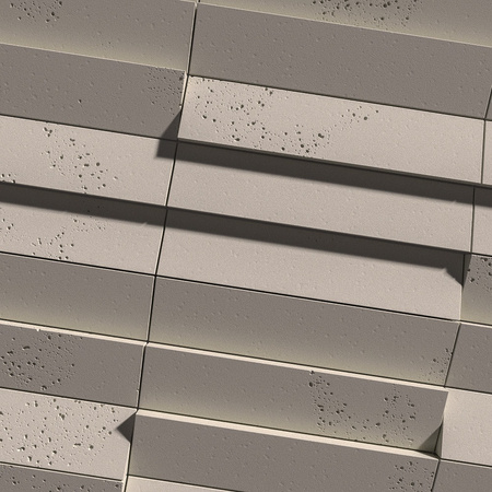 Płyta betonowa na ścianę 3D PB69 5x22,6x2, kaszmirowy CL04, beton architektoniczny