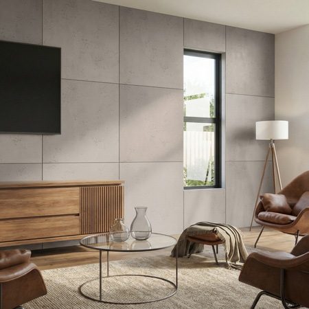 Płyta betonowa na ścianę 2D PA03 600x600x10, szarobeżowy CL05, beton architektoniczny
