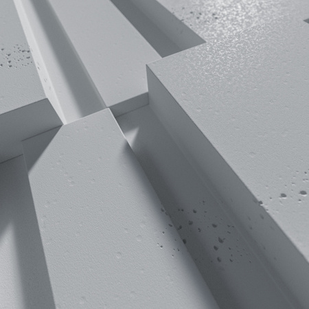 Płyta betonowa na ścianę 3D PB13 1200x600x40, szary S96, beton architektoniczny
